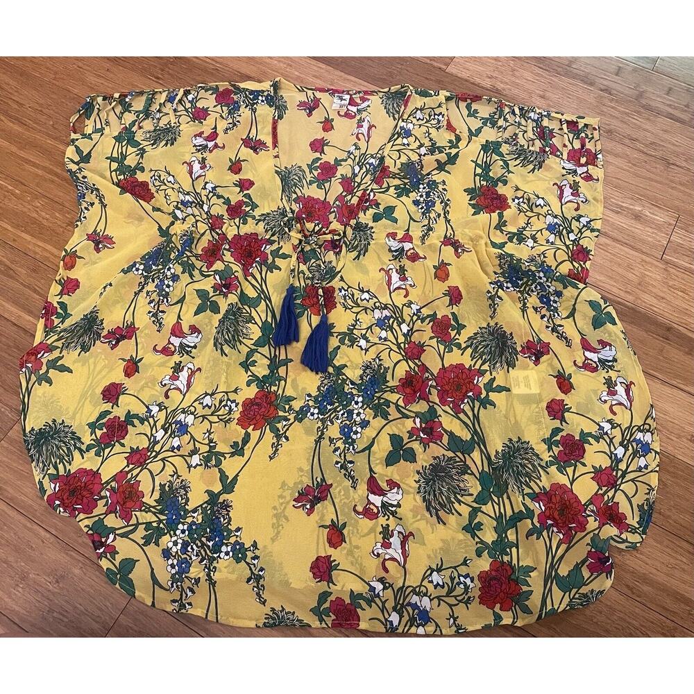 Anthropologie‎ Violet Sky Yellow Baithing Suit Cover Up Small, GREAT BUY!